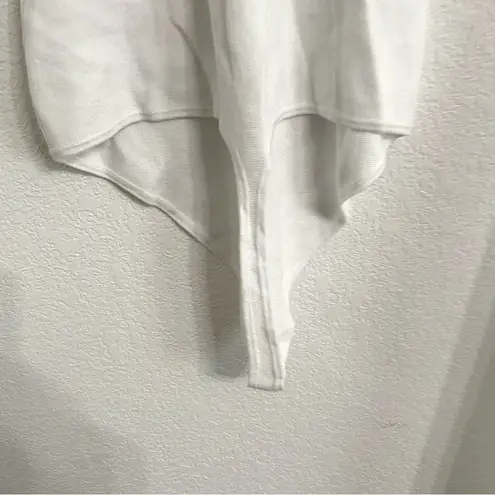 Abercrombie & Fitch  Womens Tank Bodysuit White Sleeveless High Neck Size XL