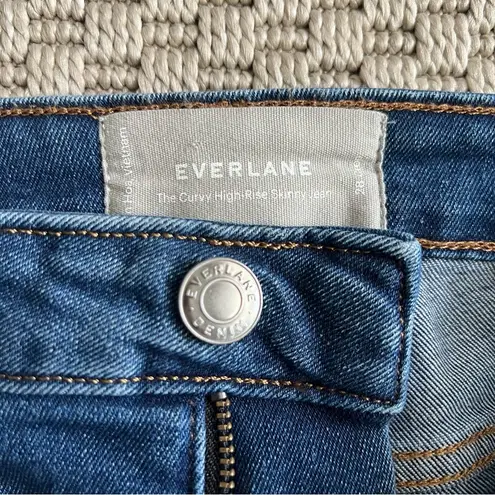 Everlane  The Curve High-Rise Skinny Jeans - Dark Blue Wash - Size 28