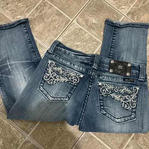 Miss Me Capris Cropped Jeans Size 29 Je5349c4 EUC