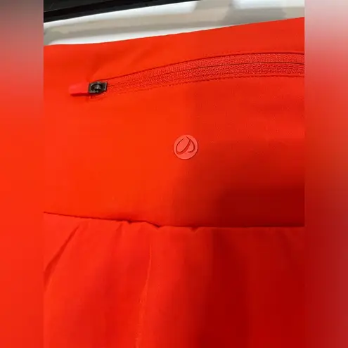 CRZ Yoga Red High Waisted Tennis Mini Pleated Skirt Spandex Inner Shorts Skort