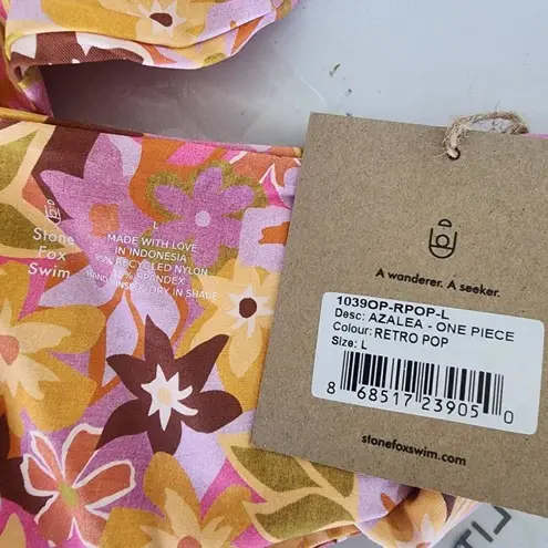 Stone Fox Swim NWT Retro Pop Azalea One-Piece Swimsuit (L)