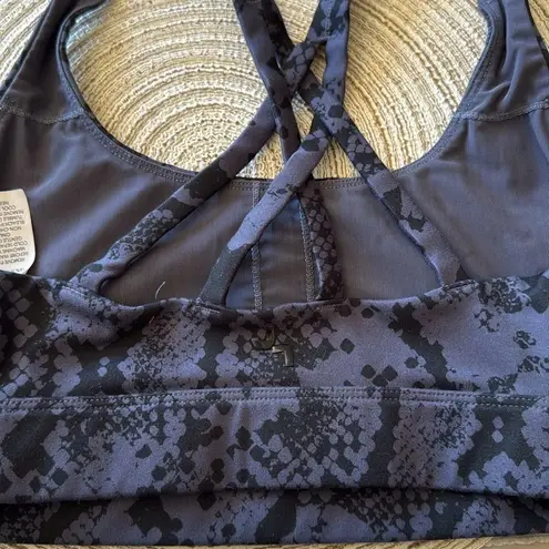 Joy Lab Strappy Sports Bra XS Dark Gray Black Stretch