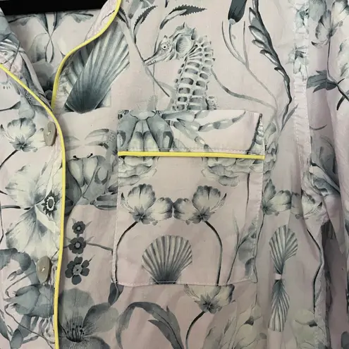 The Lazy Poet Emma Seahorses & Friends Lila Long Pajama Set Size Medium