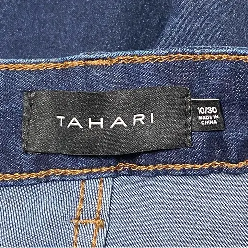 Tahari Chloe Tummy Tuck Skinny Jeans Fit Solution Blue Stretch Denim Size 10