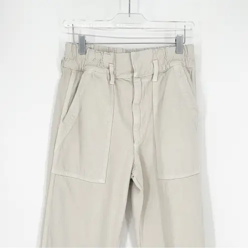 AMO Paperbag Waist Straight Leg Jeans 26 Vintage White