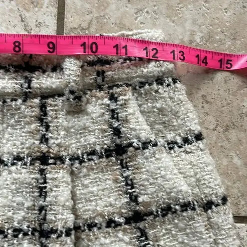 ANINE BING Becky Tweed Short In Beige Plaid