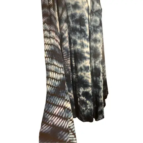 Soft Surroundings blue and white tie-dye open-front cardigan or cover-up, made o