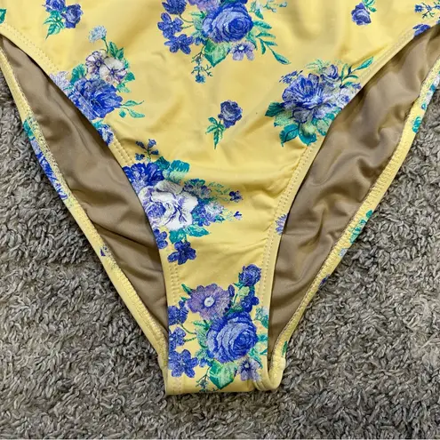 We Wore What NEW Golden Hour Floral High Rise Bikini Bottom SMALL