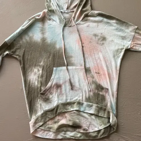 enti. Tie Dye Tunic Hoodie Sweater