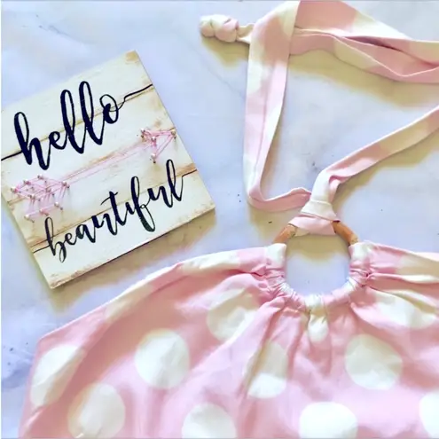 Vineyard Vines 🐳🐎Kentucky Derby SILK Polka Dot Halter Top