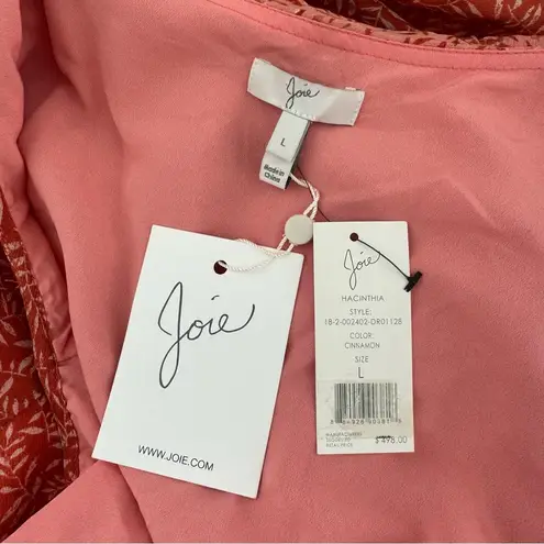 Joie NEW  Silk Hacinthia Asymmetrical Mix Sleeves Silk Dress Size Large