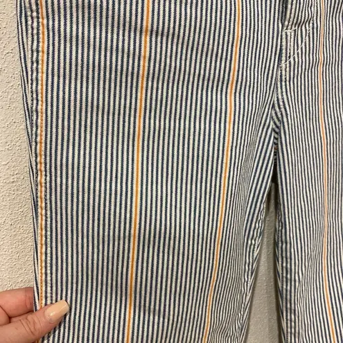 3x1 Striped Stretch High Rise Austin Crop Jeans Size 26 EUC