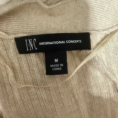 International Concept INC Long Sweater Jacket Open Front L/S Pockets Med EUC