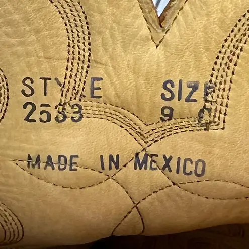 McClintock Heritage Collection Cowboy Boots Rough Suede Purple Shaft Size 9 Brown