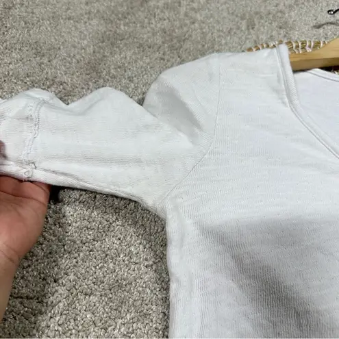 Americanable Women’s Wonderland Longsleeve Top V-Neck Boho in White S