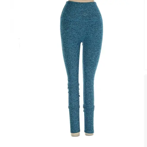 Beyond Yoga Caught in the Midi Leggings Peacock Blue Heather XS