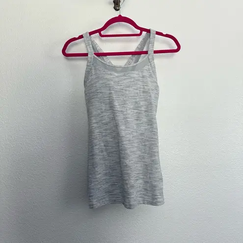 Lululemon  Rally Your Heart Gray Criss Cross Back Tank 6