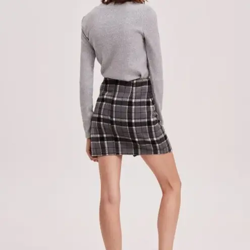 The Fifth Label Treble Check Mini Skirt Grey with Black Size Small NWT