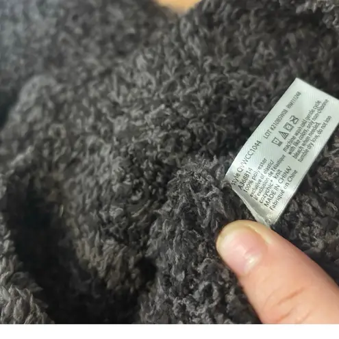 Barefoot Dreams NWT CozyChic Pom Pom Beanie & Scarf Set Espresso Cocoa