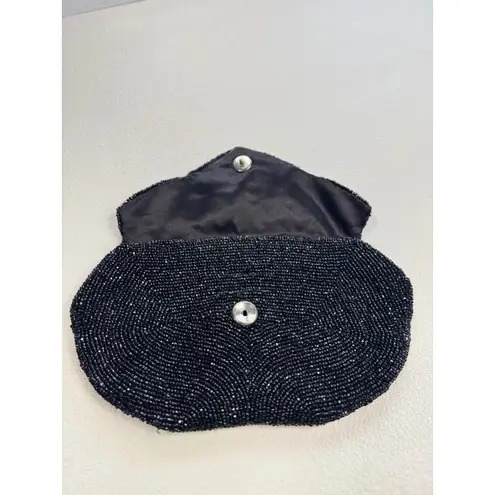 Vintage Walborg Beaded Evening Bag, Clutch Made in Belgium, Handbag Black