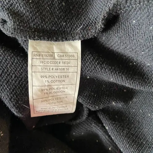 CCM Womens Top Sz M Official Vintage Apparel Chicago Blackhawks Lace Up Pullover Black Size M