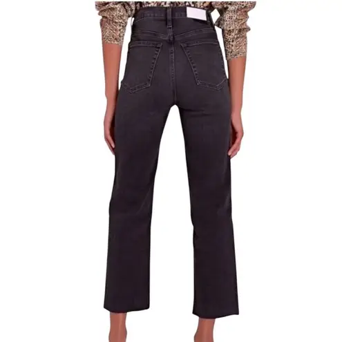 RE/DONE Womens High-Rise Straight Leg Black Denim Jeans Size 29