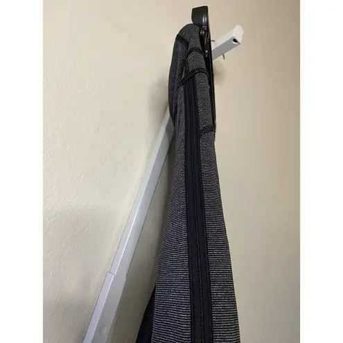 Lululemon Run Pace Tight Heathered Deep Coal back Zipper pocket Leggings sz 4