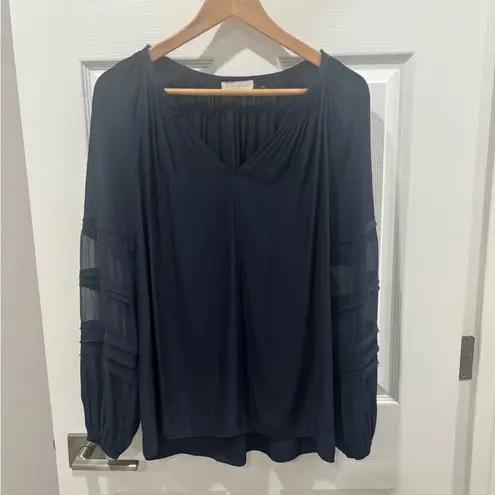 Ramy Brook Blue Silk Blouse size Small