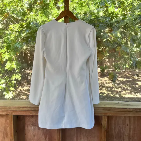 Jason Wu Women's Cream Blazer Mini Dress Long Sleeve Size M