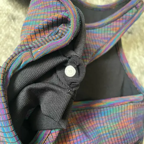 Lululemon  Ebb to Street Racerback Multicolour Crop Tank Top