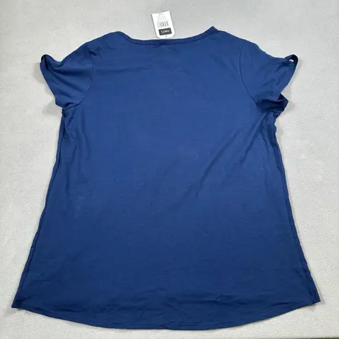 Janis Joplin Concert Shirt 2XL Blue Womens American Flag Concert Slit Tee Top Size XXL