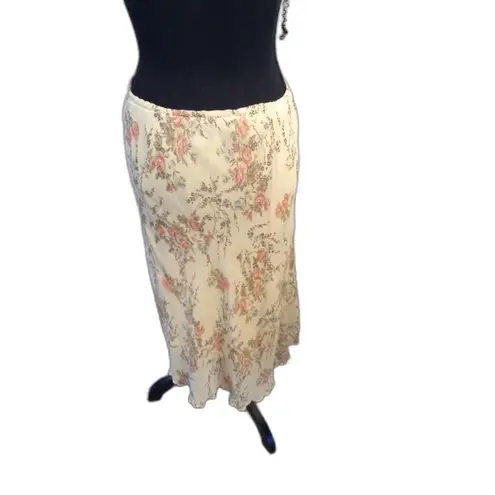 Vintage JKLA California Floral Cottagecore Skirt Large L Romantic