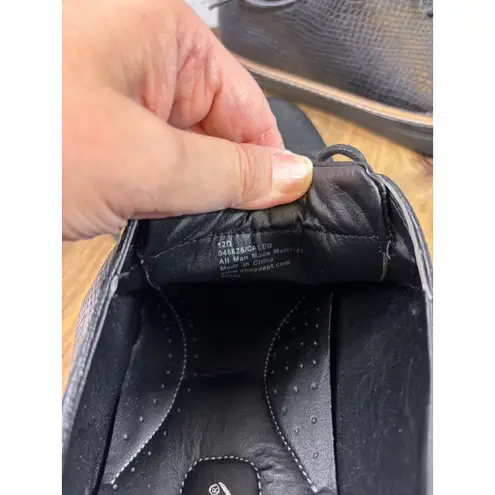 Women's Todd Welch Black Faux Snake Skin Flats & Loafers Size 12