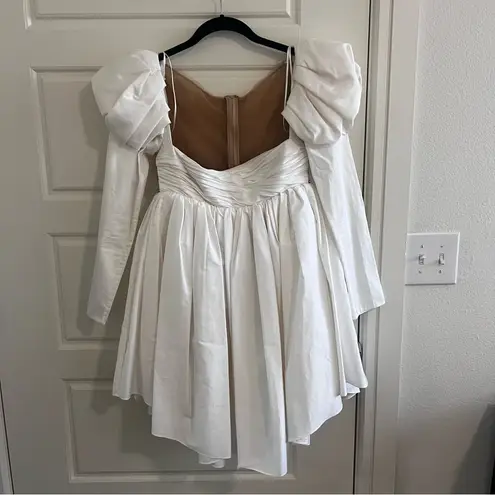 KHAITE Tracy crystal-embellished ruched tulle and cotton-sateen dress SIZE 2