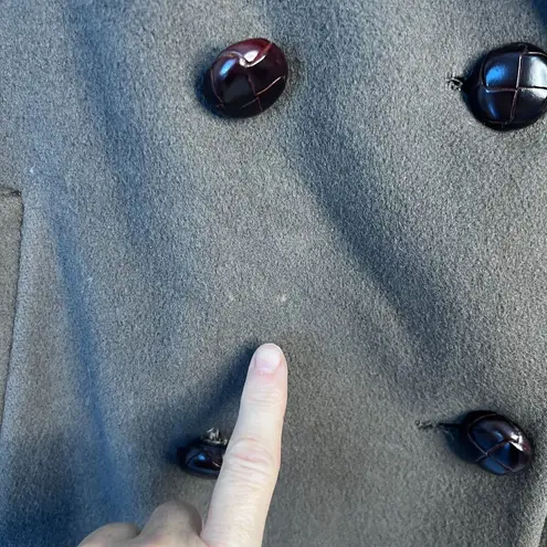 JG Hook Petite Made in USA Brown 100% Pure Wool Trench Coat Size 14P