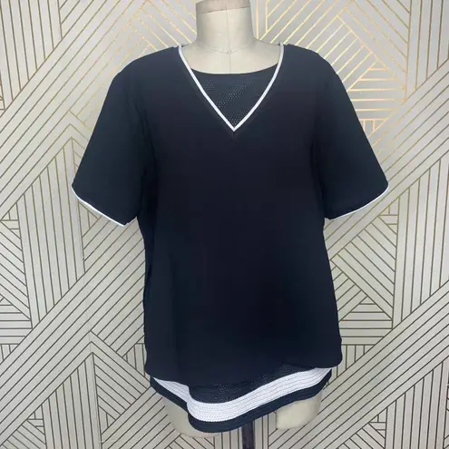 Scotch & Soda  Class‎ Of 76 Varsity Layered Jersey Top Black Size US Medium - Image 3