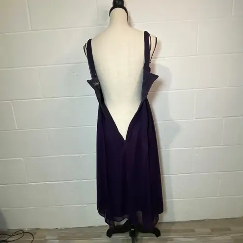 Jessica Howard Violet Plum Purple Empire Waist Beaded Dress