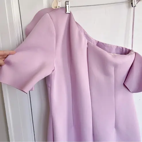 Badgley Mischka • Lilac Asymmetric Floral-Embellished Dress gown scuba mermaid