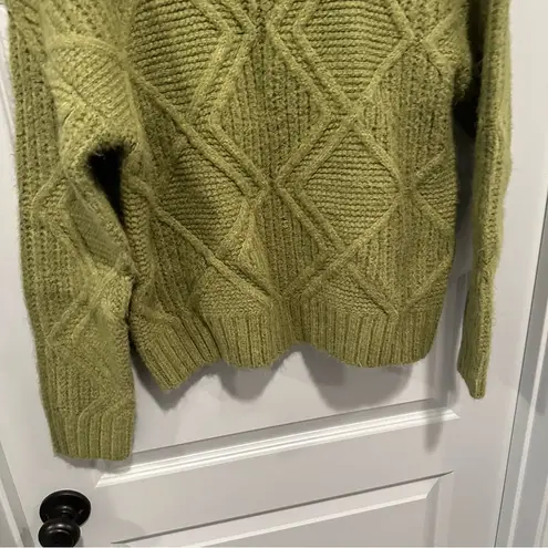 Caslon  Green Chunky Knit Turtleneck Pullover Sweater size S