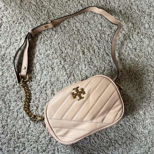 Tory Burch  Kira Small Chevron Camera Bag in Devon Sand/Brass