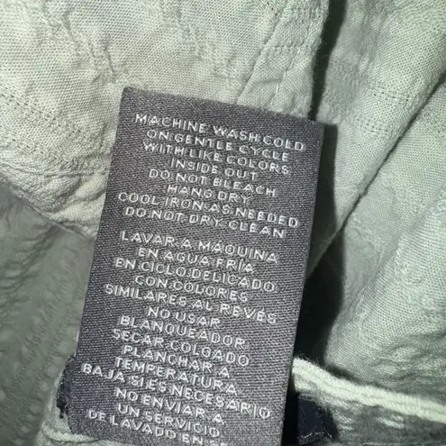 Matty M Green Boxy Tunic with Mandarin Collar Size XL