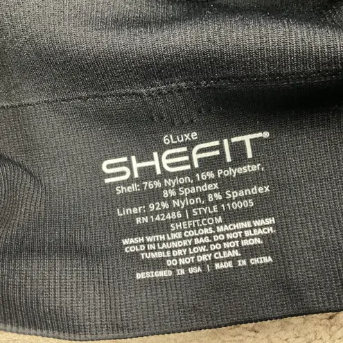 SHEFIT 6Luxe Low Impact Navy Blue Sports Bra Adjustable Zip Front Activewear Size 48 F / DDD