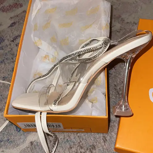 MOVING SALE NIB Public Desire Kim rhinestone heel