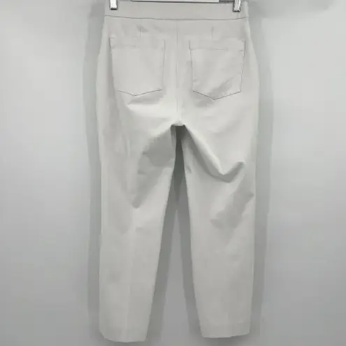 Spanx  On The Go‎ Silver Linings Slim Straight High Rise Pants White Size Medium