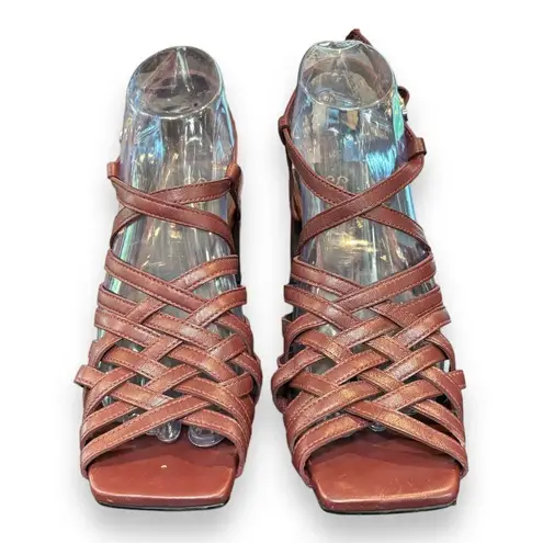 Seychelles Women's Size 6 Crisscross Sandal Leather Burgundy Deep Red