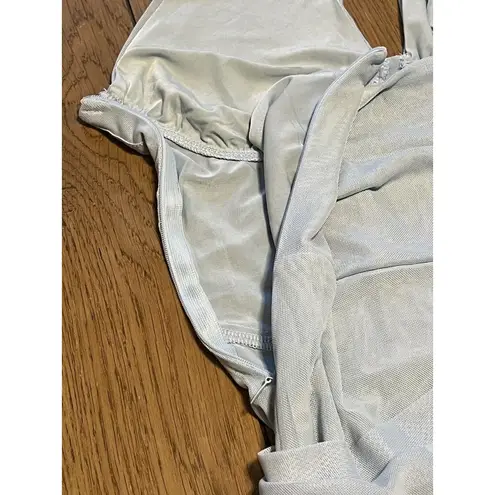 Micas Women’s Blue Runched Mini Dress Size Small NWT Party Luxury