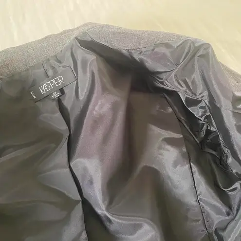 Kasper Like new dark gray vintage blazer with satin lining size 2P