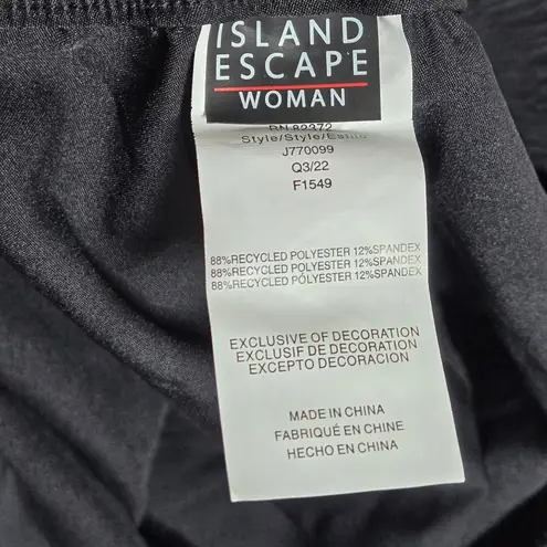 Island Escape Women's Plus Size Beach Board Shorts in Black 22W NWT