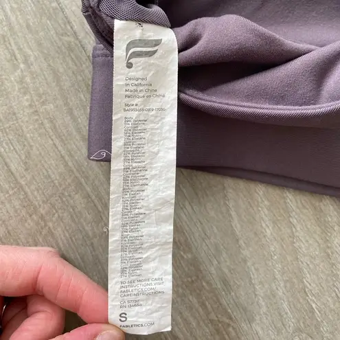 Fabletics  No-Bounce Sports Bra Women's Small Zip-Up Purple Activewear Running