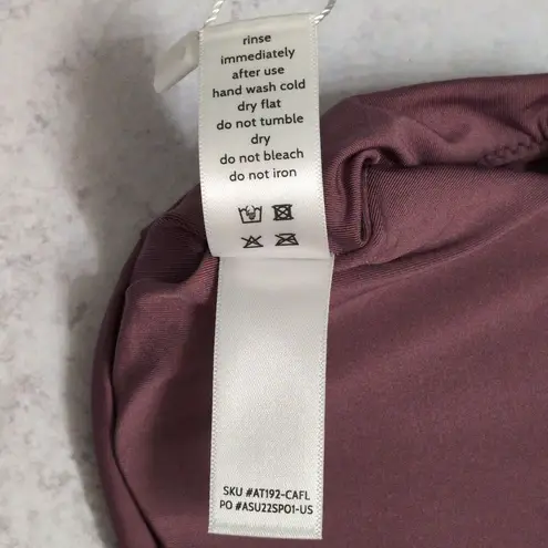 ANDIE Swim The Snap Scoop Top Cactus Flower Strappy Solid Bikini Top L New